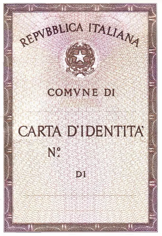 carta d'identità cartacea